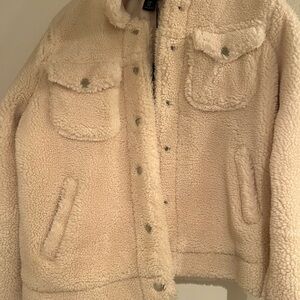 Rachel Zoe Off-White Sherpa Jacket